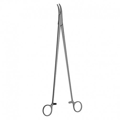 Clark Forceps, Longitudinal Serrated Jaws, Side Curved, 12" (30.0 Cm)